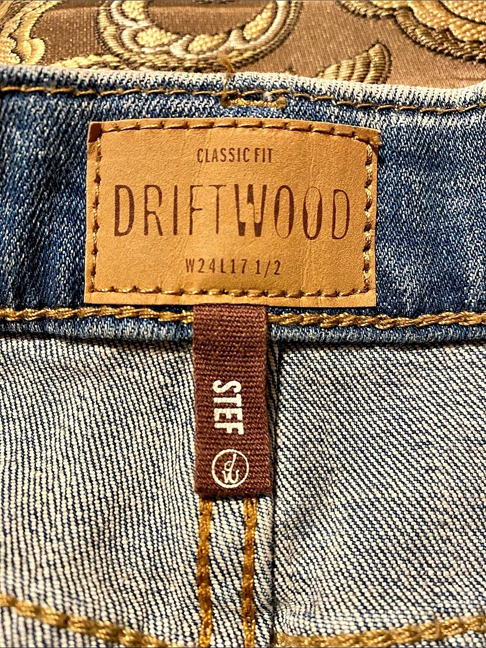 Driftwood Classic Fit Floral Denim Mini Skirt Waist 24 NWT - Picture 4 of 5